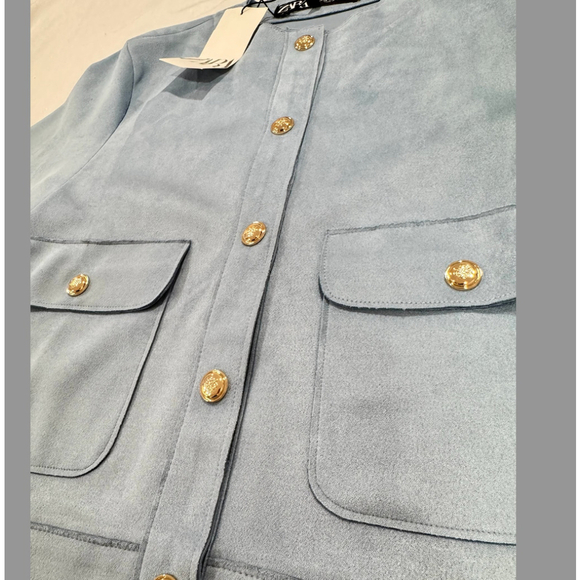 Zara Faux suede short jacket Size XS - Picture 5 of 6